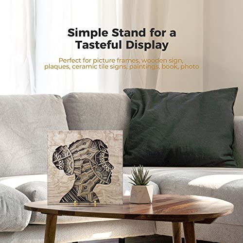 TRLife TR-LIFE Plate Stands for Display - 6 Inch Plate Holder Display Stand + Metal Frame Holder Stand for Picture, Decorative Plate, Photo Easel, Tabletop Art (Gold 2 Pack) - Image 5
