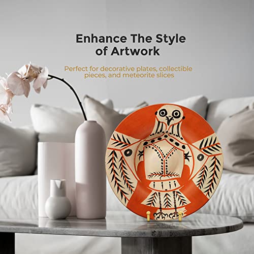 TRLife TR-LIFE Plate Stands for Display - 6 Inch Plate Holder Display Stand + Metal Frame Holder Stand for Picture, Decorative Plate, Photo Easel, Tabletop Art (Gold 2 Pack) - Image 3