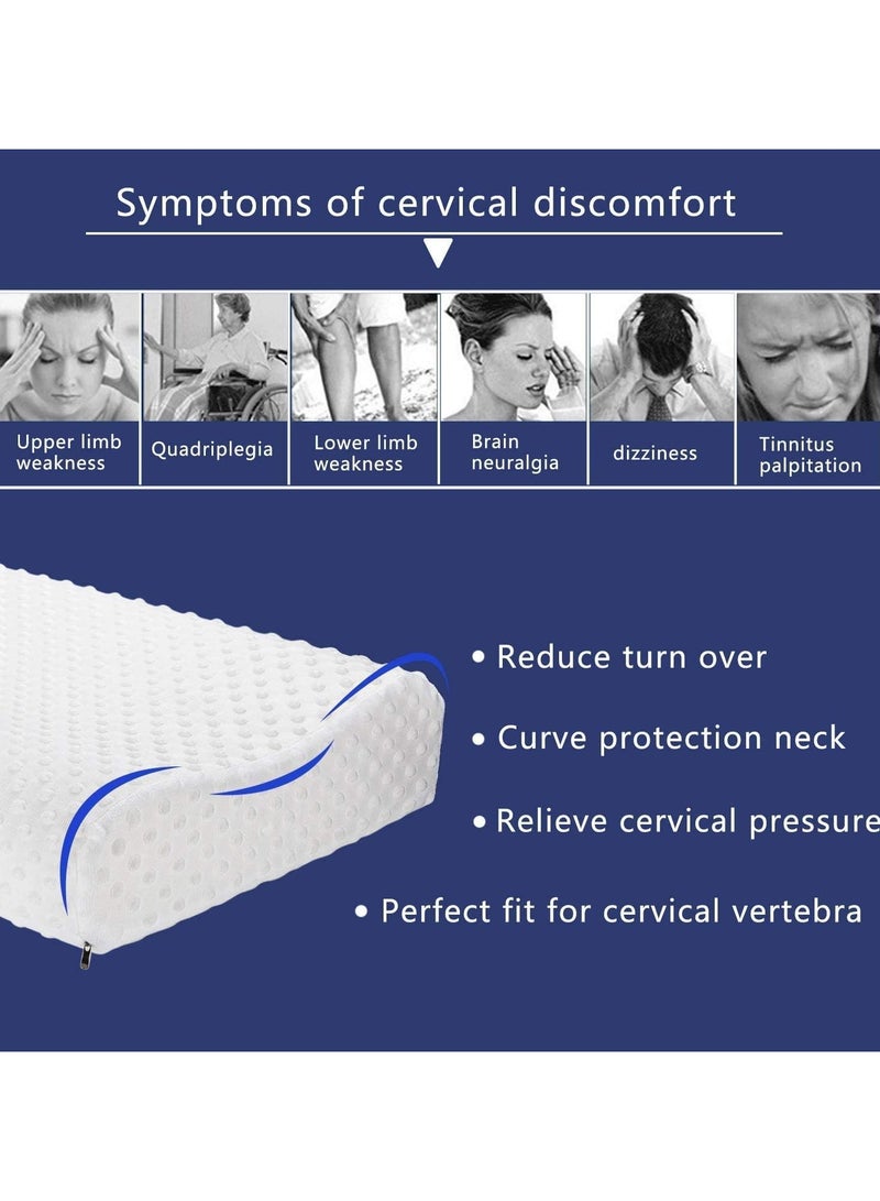 ZAMZIN Memory Foam Pillow for Best Sleep – Orthopaedic Contour Cervical Pillow, Neck, Back & Head Support, Cooling Ventilated Design, Washable Cover – Ultimate Comfort & Pain Relief Pillow - Image 2