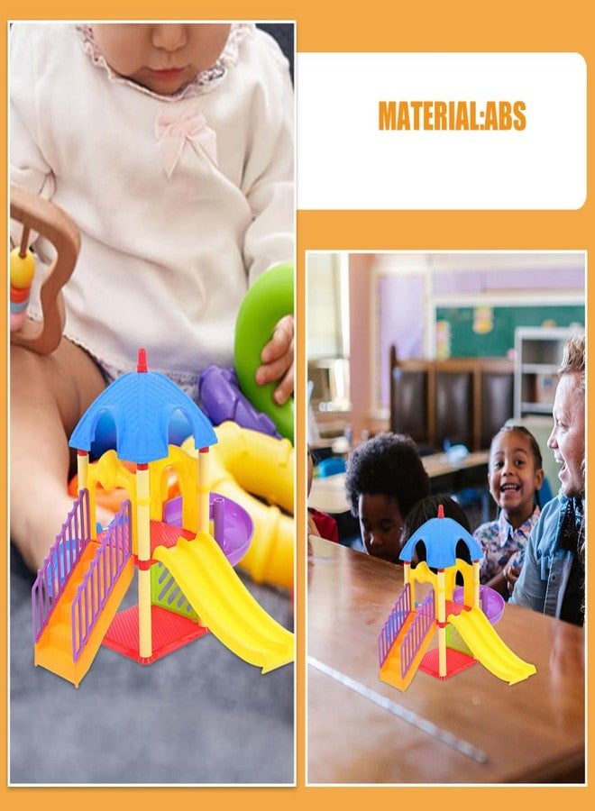 Vaguelly Kids Playground Slide Toys Set - 2Pcs Dollhouse Accessories for Imaginative Play Multi-Color Slide for Children S Playroom Decor - Image 5