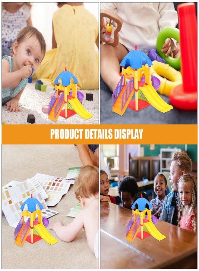 Vaguelly Kids Playground Slide Toys Set - 2Pcs Dollhouse Accessories for Imaginative Play Multi-Color Slide for Children S Playroom Decor - Image 3