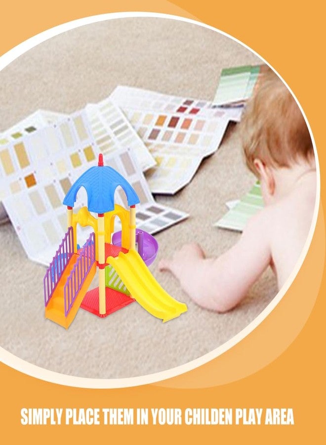 Vaguelly Kids Playground Slide Toys Set - 2Pcs Dollhouse Accessories for Imaginative Play Multi-Color Slide for Children S Playroom Decor - Image 4