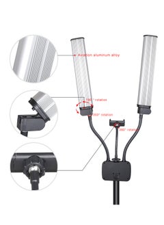 Kiboule 45W Double Arm Light, Dimmable 3 Light Modes LED Lighting Kit for Makeup Artist Light,Lash Light, Beauty Light Eyebrow Tattoo Lamp Studio Video Photographic Light with Remote Control and 2M Tripod  - Image 5