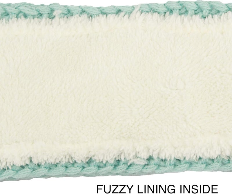 Cc Winter Fuzzy Fleece Lined Thick Knitted Diagonal Stripes Criss-Cross Pattern Headband Headwrap (HW-2060) - Image 3