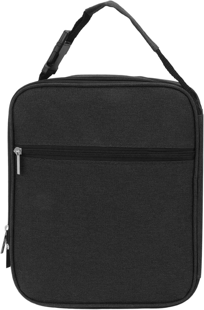 Insulated Lunch Bag, 6L Leakproof Oxford Fabric Lunch Box with Portable Handle and Mesh Pockets, for Outdoor Camping Beach Picnic (Black) - Image 1