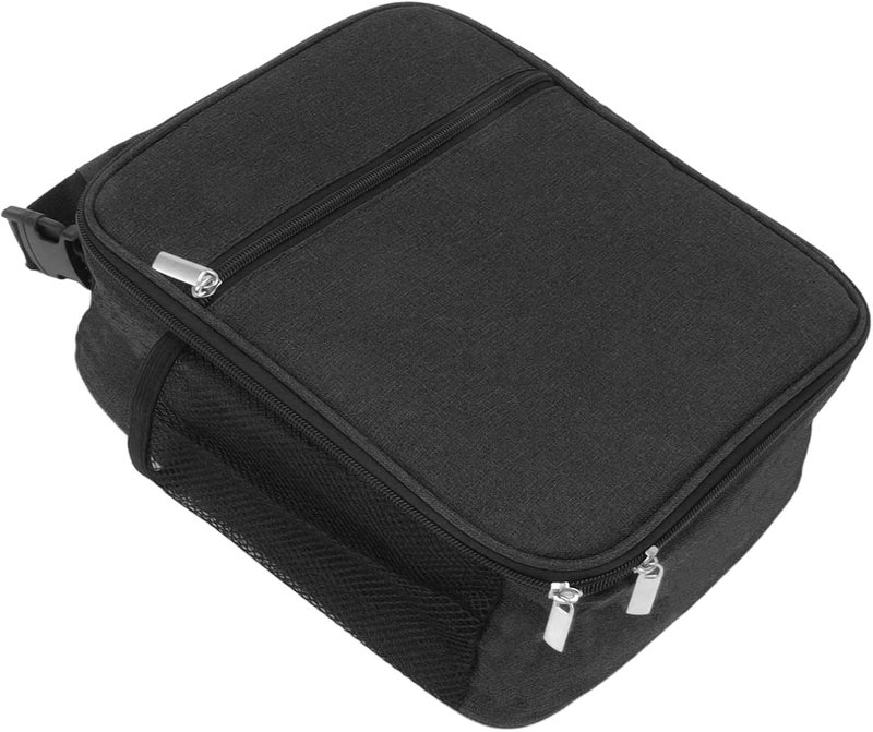 Insulated Lunch Bag, 6L Leakproof Oxford Fabric Lunch Box with Portable Handle and Mesh Pockets, for Outdoor Camping Beach Picnic (Black) - Image 4