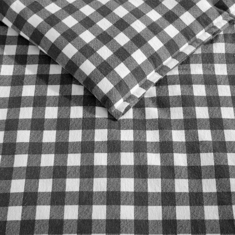 Eddie Bauer - Queen Duvet Cover Set, Reversible Flannel Bedding with Matching Shams, Luxurious Bedding Set for Colder Months (Preston Grey, Queen) - Image 3