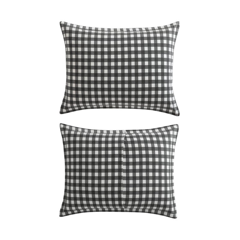 Eddie Bauer - Queen Duvet Cover Set, Reversible Flannel Bedding with Matching Shams, Luxurious Bedding Set for Colder Months (Preston Grey, Queen) - Image 4