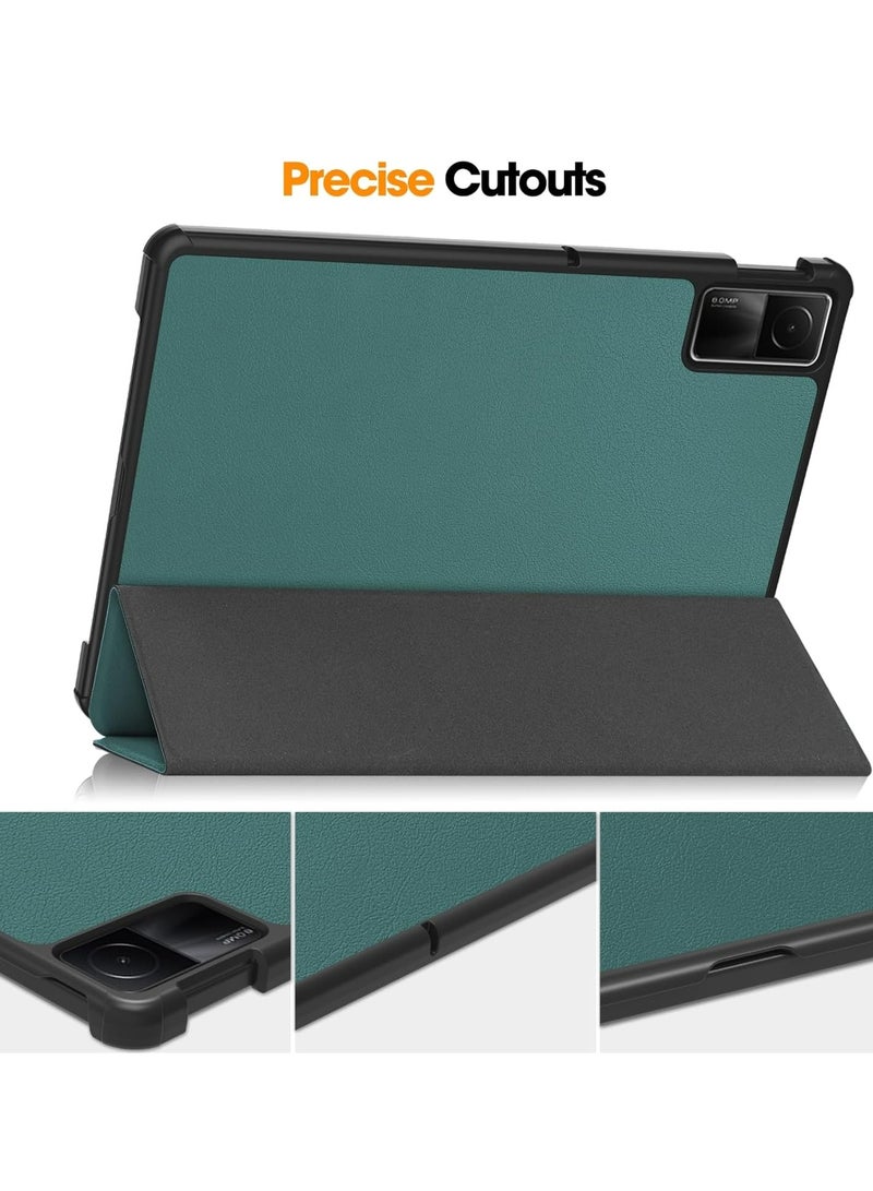 Case for Xiaomi Redmi Pad 10.61 inch Released 2022, Tri fold Slim Lightweight Hard Shell Smart Protective Cover with Multi-Angle Stand (GREEN) - Image 4