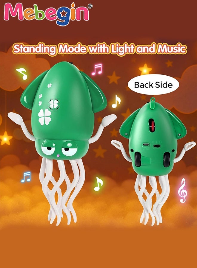 ميبيجين لعبة الأخطبوط الراقص الكهربائي السحري مع ضوء LED وموسيقى، أخطبوط راقص زاحف مرح مع صنارة صيد، لعبة الحبار الراقص مع المجسات الذكية، ألعاب وقت الاستلقاء على البطن للأطفال، ألعاب مونتيسوري خضراء للأطفال بعمر سنة واحدة، لعبة صيد قماشية 10 في 1 للأطفال الصغار مع أكواب قابلة للتكديس، لعبة للأطفال من عمر 12 إلى 18 شهرًا. هدية عيد ميلاد للأولاد، ألعاب أطفال بعمر سنة وسنتين، هدايا للأولاد والبنات. ألعاب مستلقية على البطن مُحسّنة، وسادة مستلقية على البطن ٤ في ١، داعمة لجلوس الأطفال حديثي الولادة من عمر ٠-٣ أشهر، عضاضة قابلة للفصل، خشخيشة، ألعاب حسية للأطفال من عمر ٠-٣ أشهر. - Image 2