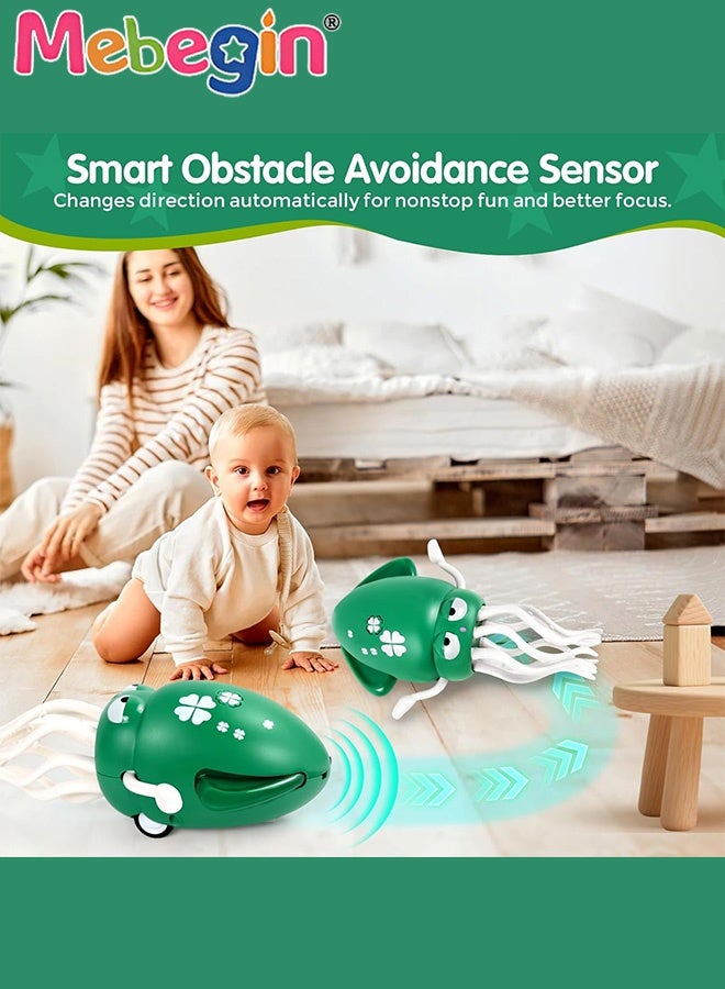 ميبيجين لعبة الأخطبوط الراقص الكهربائي السحري مع ضوء LED وموسيقى، أخطبوط راقص زاحف مرح مع صنارة صيد، لعبة الحبار الراقص مع المجسات الذكية، ألعاب وقت الاستلقاء على البطن للأطفال، ألعاب مونتيسوري خضراء للأطفال بعمر سنة واحدة، لعبة صيد قماشية 10 في 1 للأطفال الصغار مع أكواب قابلة للتكديس، لعبة للأطفال من عمر 12 إلى 18 شهرًا. هدية عيد ميلاد للأولاد، ألعاب أطفال بعمر سنة وسنتين، هدايا للأولاد والبنات. ألعاب مستلقية على البطن مُحسّنة، وسادة مستلقية على البطن ٤ في ١، داعمة لجلوس الأطفال حديثي الولادة من عمر ٠-٣ أشهر، عضاضة قابلة للفصل، خشخيشة، ألعاب حسية للأطفال من عمر ٠-٣ أشهر. - Image 3