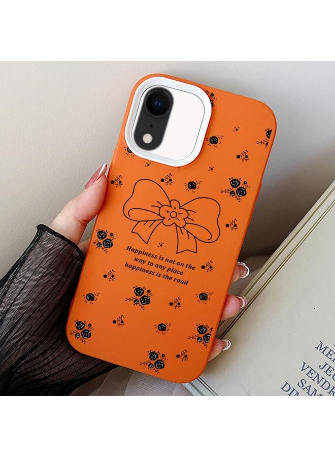 اس-توب جراب لهاتف iPhone XR بتصميم فيونكة زهرية من البولي كربونات الهجينة من مادة TPU - Image 1