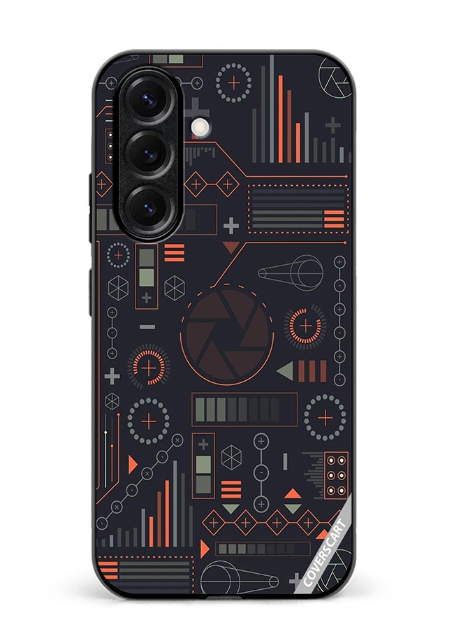 VR CREATIVE Protective Case Cover For Samsung Galaxy S25 Circuit Design Multicolour