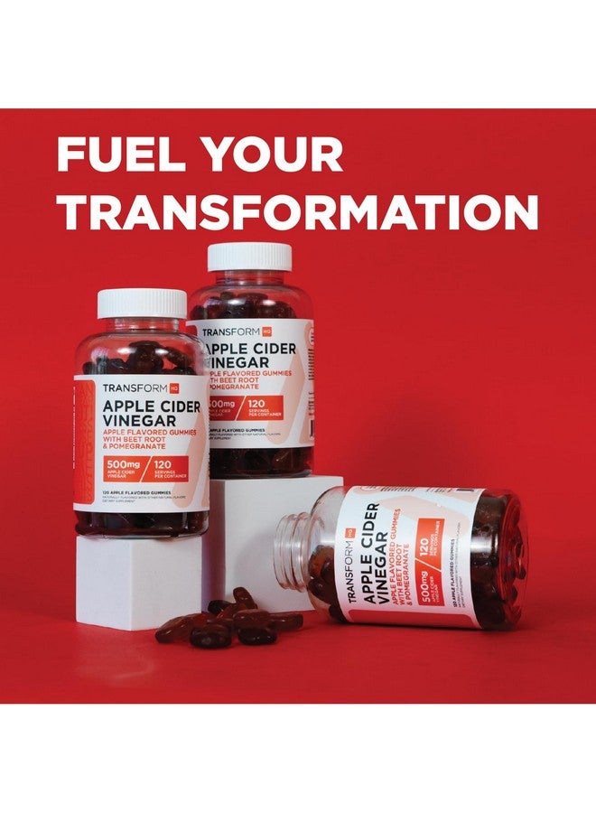 TransformHQ Apple Cider Vinegar Gummies (120 Servings, 500mg Per Serving) - Gluten Free, Non-GMO - Image 5