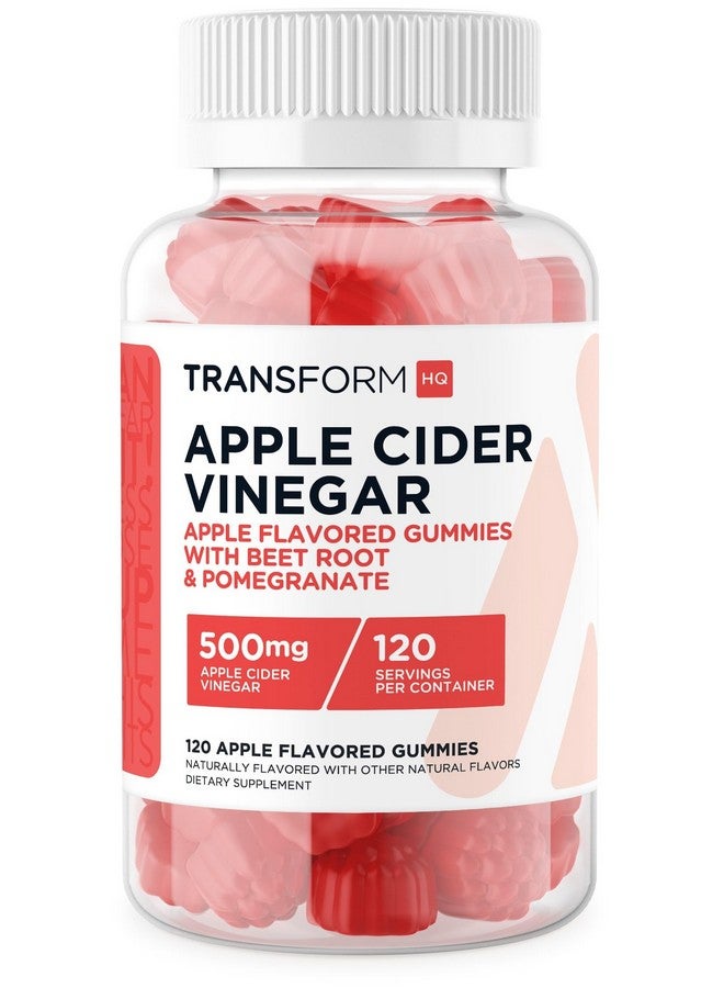 TransformHQ Apple Cider Vinegar Gummies (120 Servings, 500mg Per Serving) - Gluten Free, Non-GMO - Image 1