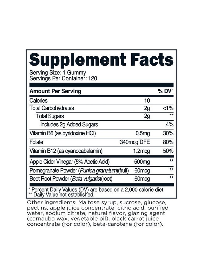 TransformHQ Apple Cider Vinegar Gummies (120 Servings, 500mg Per Serving) - Gluten Free, Non-GMO - Image 2