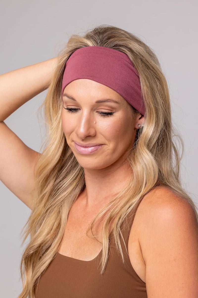 Maven Thread 4" Wide Workout Headbands for Women (2 Pack) – Non-Slip Sweatbands for Gym, Running & Yoga - Image 2