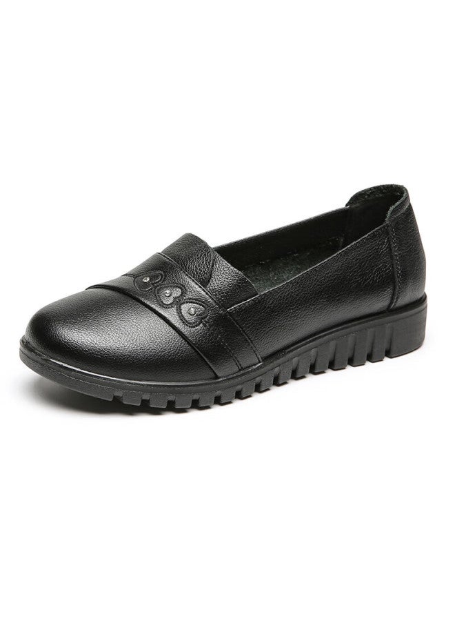 Egchi Women's Leather Loafers For Middle-aged And Elderly Mothers Hd7502 Comfortable Style Size 37 - Image 4