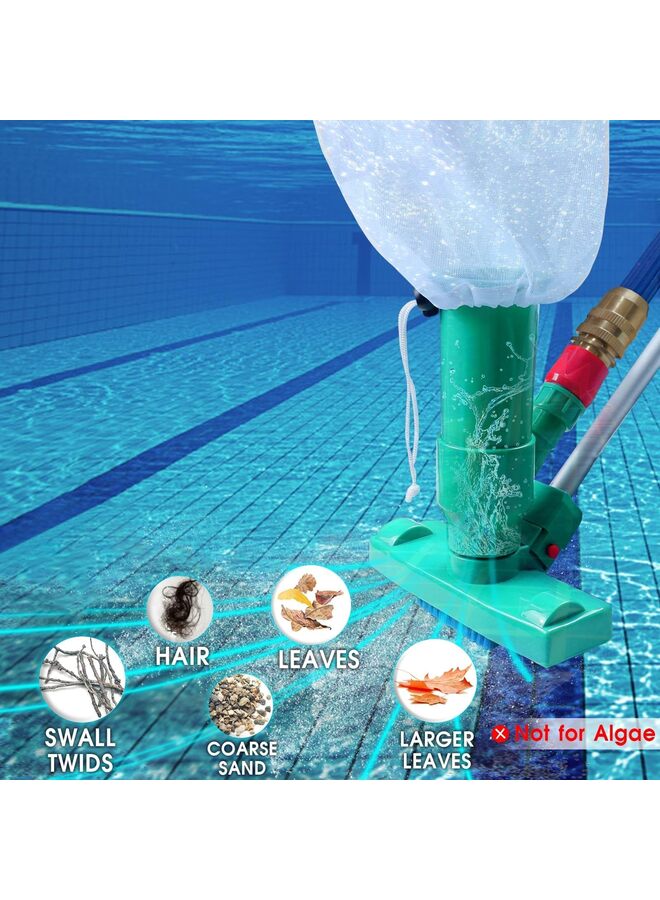 Portable Pool Vacuum Jet Underwater Cleaner W/Brush,Bag,6 Section Pole of 56.5"(No Garden Hose Included),for Above Ground Pool,Spas,Ponds & Fountains - Image 3