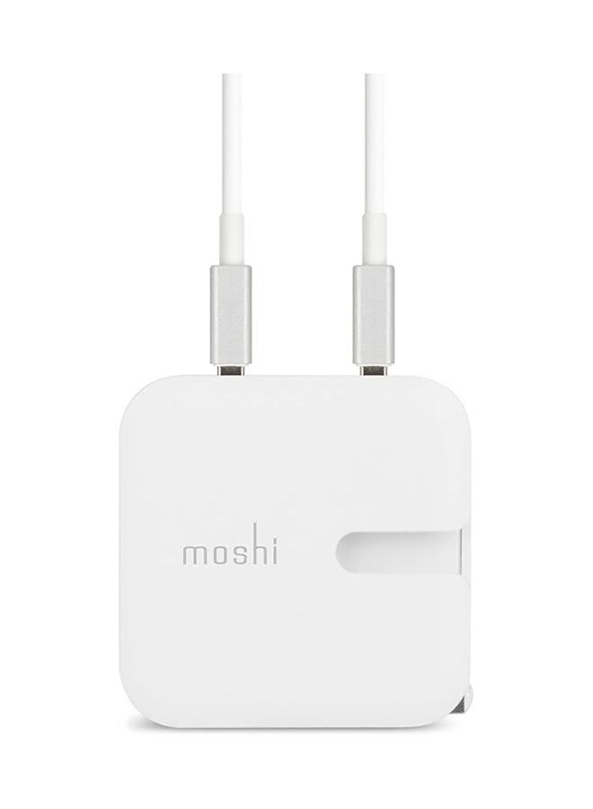 موشي محول شاحن جداري بمنفذ USB أبيض - Image 5