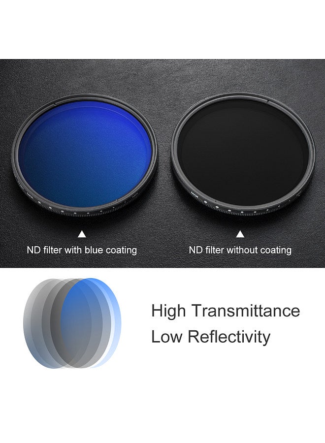 77mm Ultrathin Variable ND Filter ND2 to ND400 Adjustable Neutral Density Filter Compatible with Canon Rebel T5i T4i T3i EOS 700D 650D 600D 550D 500D 450D 400D 300D 1100D 1000D 100D