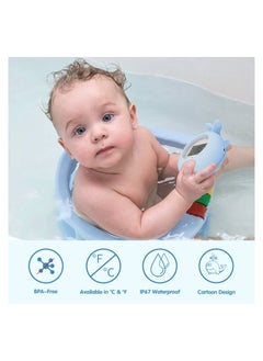 SYOSI Baby Bath Thermometer, Baby Bath Bathtub Thermometer for Infant, Safety Bath Tub Water Temperature Digital Thermometer, Floating Bathing Toy Gift, for Newborn with Flashing Temperature Warning  - Image 2