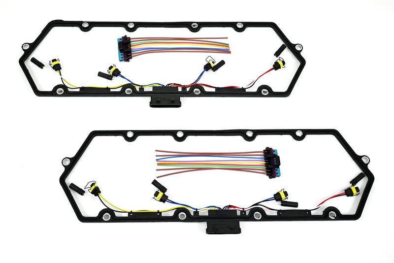 Michigan Motorsports Valve Cover Gasket with Injector Glow Plug Harness Fits 1997 to 2003 7.3L Diesel Ford Powerstroke - Image 1