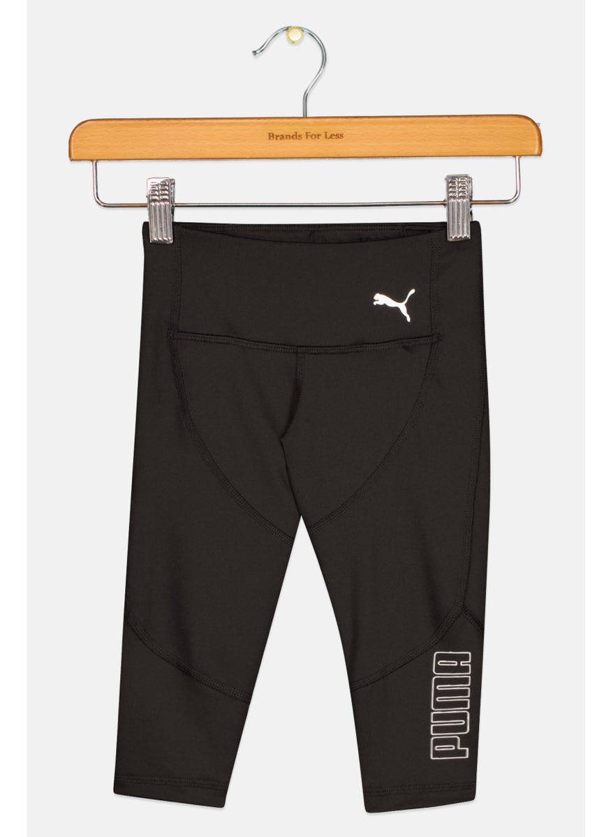PUMA Toddlers Girl Brand Logo Training Leggings, Black  - Image 1