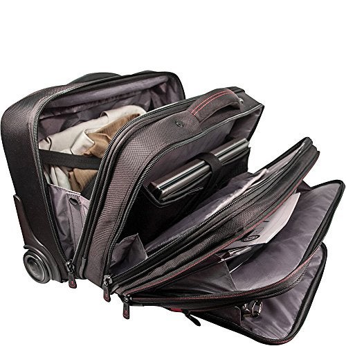 Mobile Edge Professional Rolling Laptop Case, Durable, Designed for Men, Women, Business, Travel, 17.3 Inch, Adjustable Laptop Section, Clothes Section, Telescoping Handle, Black, MEPRC1 - Image 2