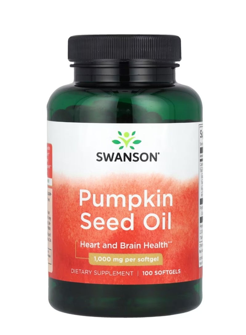 SWANSON Pumpkin Seed Oil 1000 mg 100 Softgels - Image 1