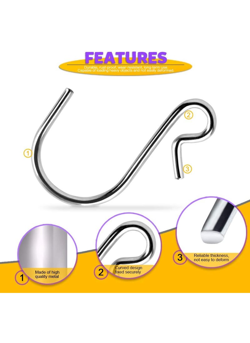 HNYYZL HNYYZL 40 Pack S Shaped Hooks Stainless Steel Metal Hangers Hanging Hooks for DIY Crafts Hanging Jewelry Key Chain Tags Fishing Lure Net Equipment  - Image 3