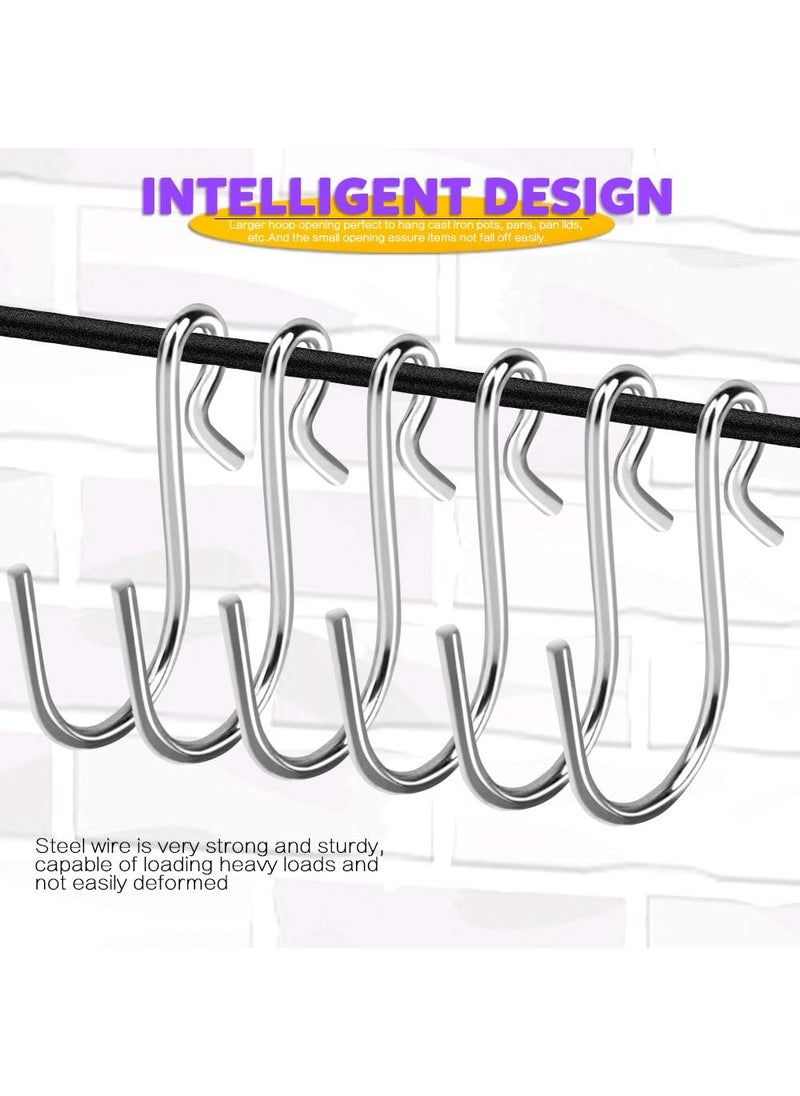 HNYYZL HNYYZL 40 Pack S Shaped Hooks Stainless Steel Metal Hangers Hanging Hooks for DIY Crafts Hanging Jewelry Key Chain Tags Fishing Lure Net Equipment  - Image 4