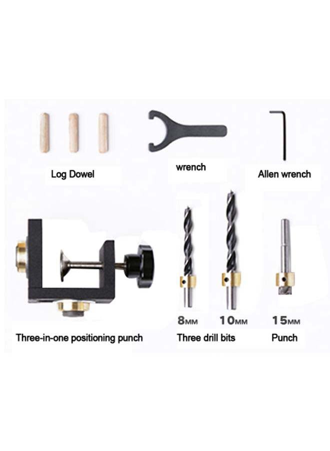 3-In-1 Woodworking Punch Locator Kit Black/Gold  - Image 2