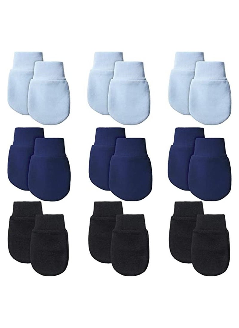 SYOSI 9 Pairs Baby Scratch Mittens Unisex Cotton Gloves Suitable for 0-6 Months  - Image 1