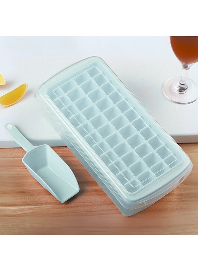 Feelings Ice Cube Tray Storage box with Lid, 44 Grids, 28 x 13.5 x 7.5 cm, Includes Ice Scoop (blue) - Image 1