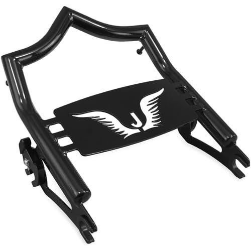NOVALLA Detachable Stealth Luggage Rack Compatible for Harley Touring Street Glide Road King Electra Glide 2009-2025 Black - Image 1