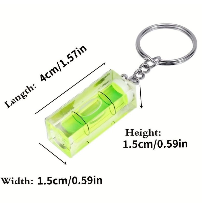 4pcs 15x15x40mm Keychain Portable Bubble Level Mini Pocket Tool Leveling Gauge For Measuring Layout Gift For Boyfriend And DIY Enthusiasts - Image 3