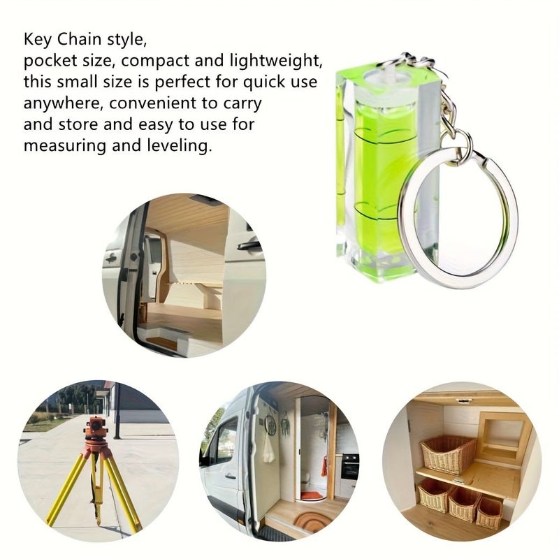 4pcs 15x15x40mm Keychain Portable Bubble Level Mini Pocket Tool Leveling Gauge For Measuring Layout Gift For Boyfriend And DIY Enthusiasts - Image 1