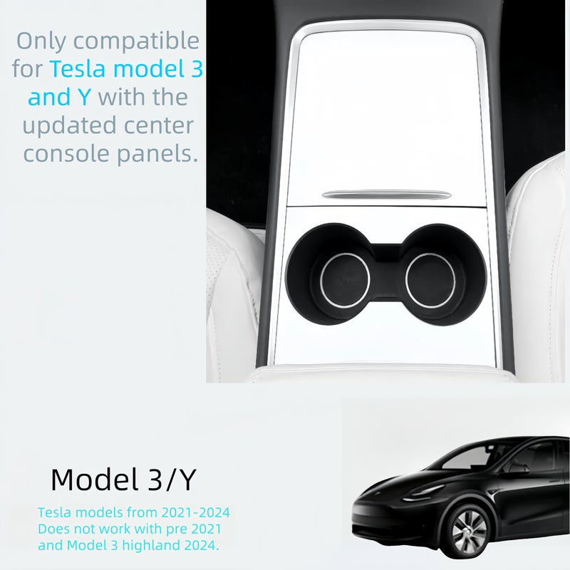 frani Center Console Wrap (White Edition) Designed for Tesla Model 3/Y 2021-2025,Tesla Center Console cover for Model 3/Y(Not for Model 3 Highland 2024-2025) - Image 2