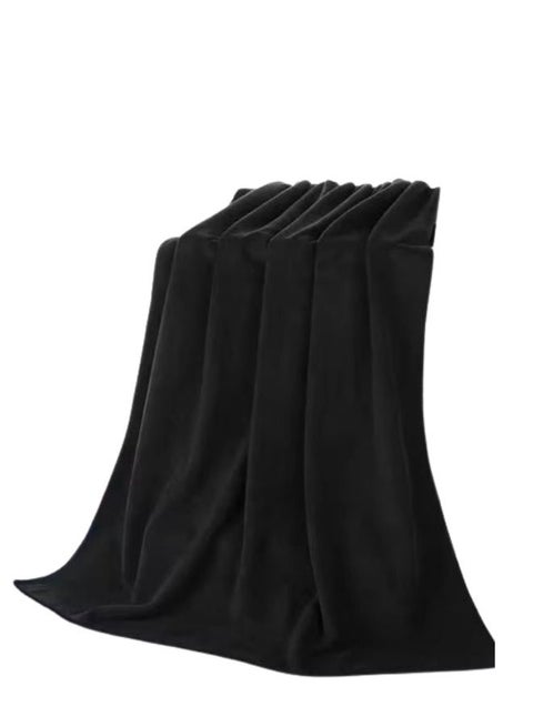 2 pcs Bath towels, fast dry coral towel set, Black.