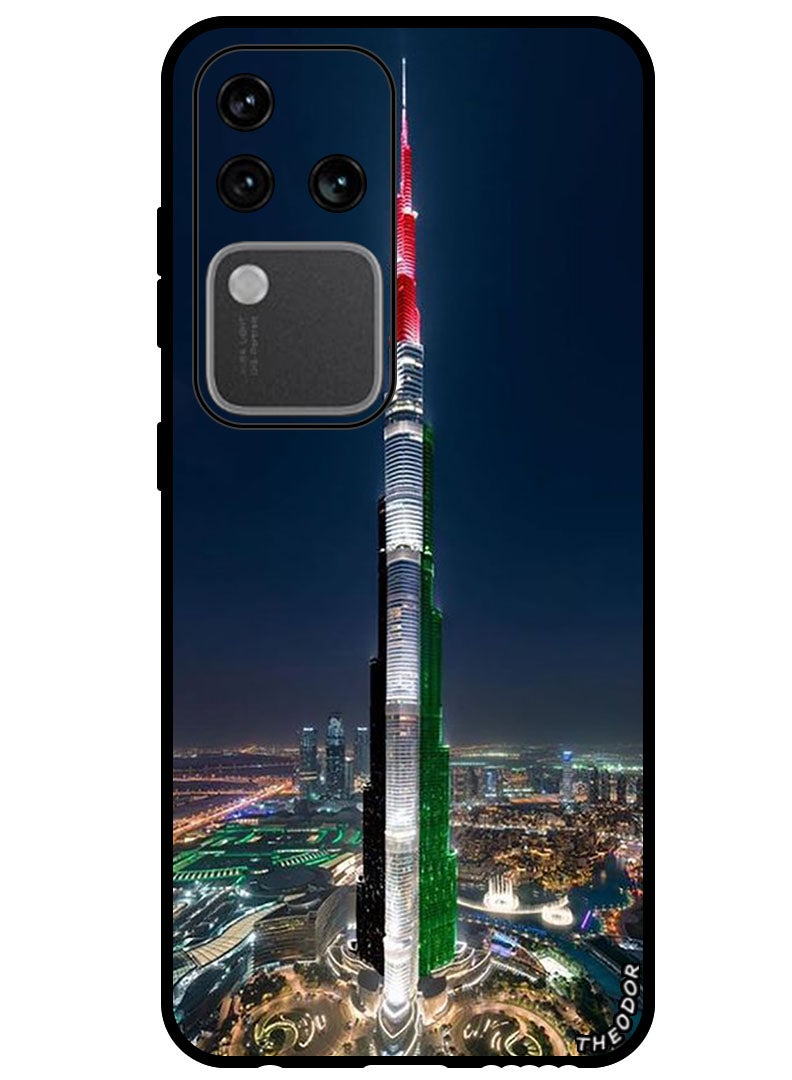 Theodor Protective Case Anti Scratch Shock Proof Bumper Cover For Vivo S18 Pro Burj Khalifa UAE Flag - Image 1