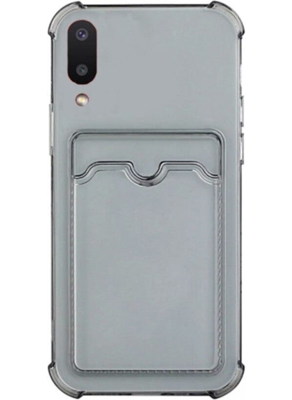 TahTicMer Samsung Galaxy Note 9 N960 Case Silicone Transparent Credit Card Holder Compartment Anti-Shock Four Corner Impact Protection  - Image 1
