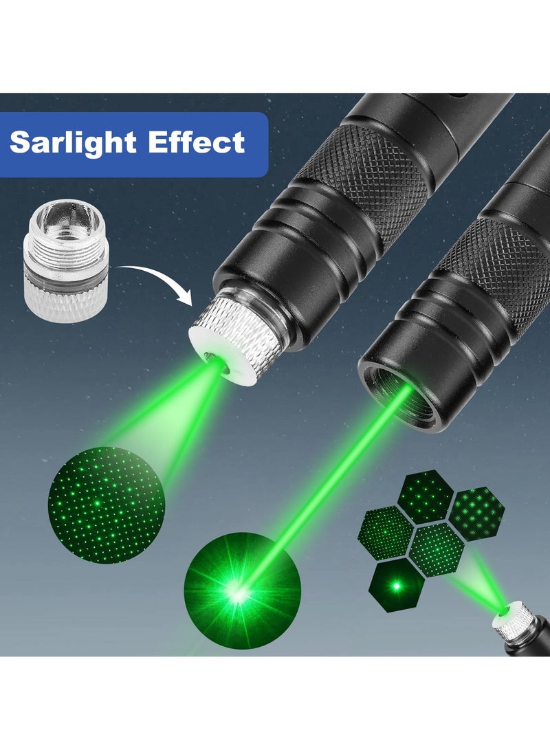 Green Laser Pointer High Power Pen - Long Range Rechargeable Laser Beam, USB Charging for Hiking, Presentations & Outdoor Use (Professional-Grade Green Light)