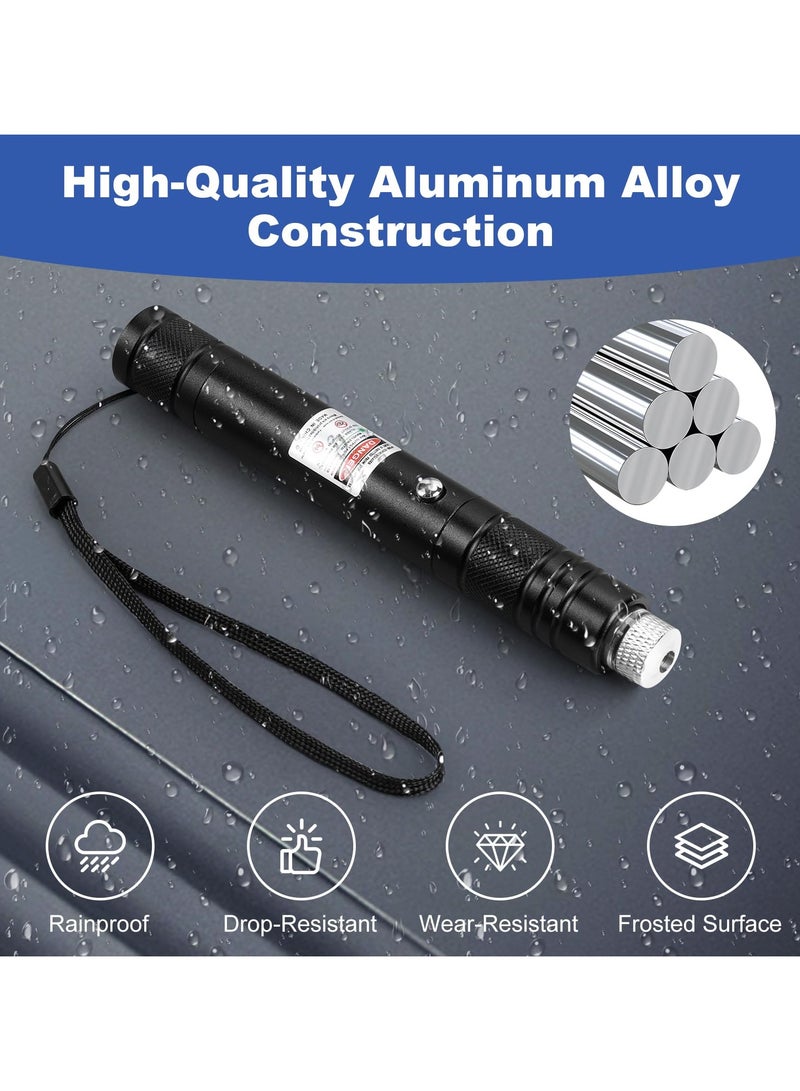 Green Laser Pointer High Power Pen - Long Range Rechargeable Laser Beam, USB Charging for Hiking, Presentations & Outdoor Use (Professional-Grade Green Light)