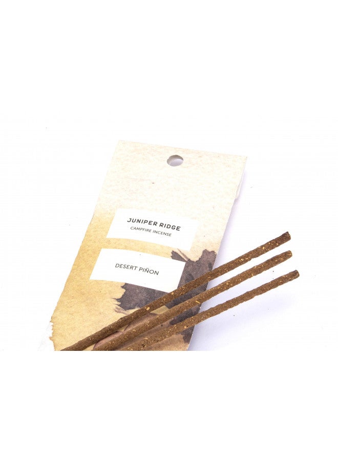 JUNIPER RIDGE All-Natural Aromatic Campfire Incense - Long-Lasting Bamboo Sticks - Aromatherapy & Meditation Therapy - No Synthetic Fragrance - Desert Pinon - 20 Count - Image 1