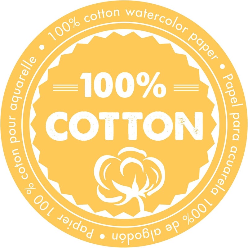 Speedball Fluid 100 Watercolor Paper Block, 9 x 12 inches, 15 Sheets, 140 lb (300 GSM) 100% Cotton Cold Press Pad for Artist Painting and Wet Media - Image 2