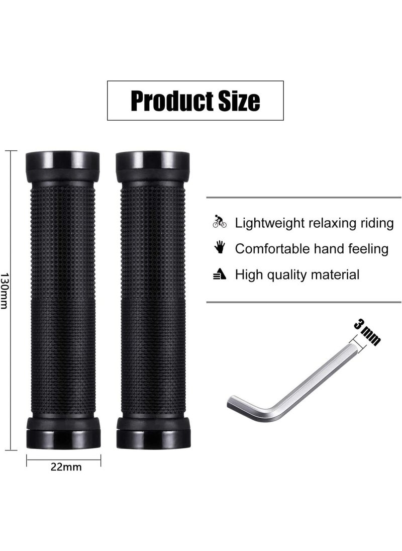 Gonice Bike Handlebar Grips - Non Slip Rubber Bicycle Handle Grips with Aluminum Lock, Bike Grips for Scooter Cruiser Tricycle Wheel Chair Mountain Road Bike  - Image 4