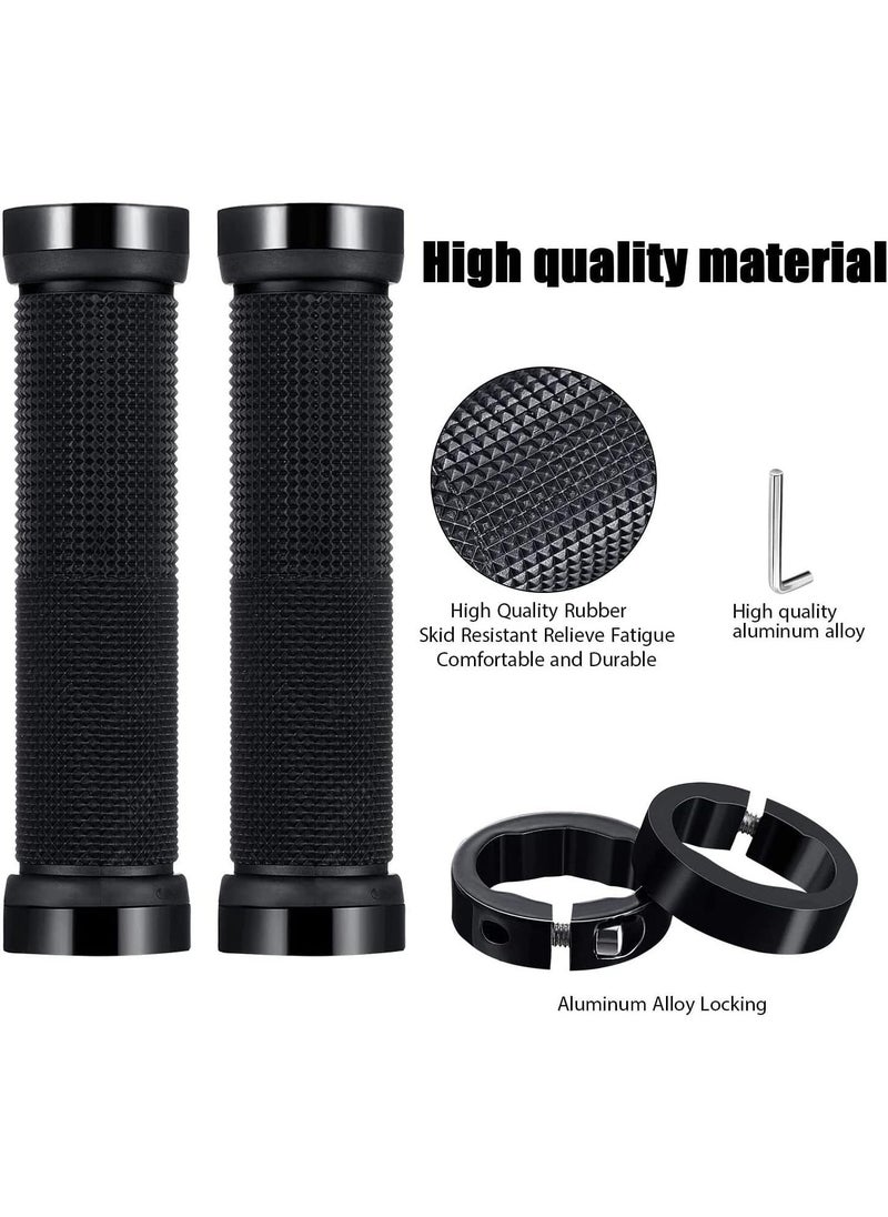 Gonice Bike Handlebar Grips - Non Slip Rubber Bicycle Handle Grips with Aluminum Lock, Bike Grips for Scooter Cruiser Tricycle Wheel Chair Mountain Road Bike  - Image 2