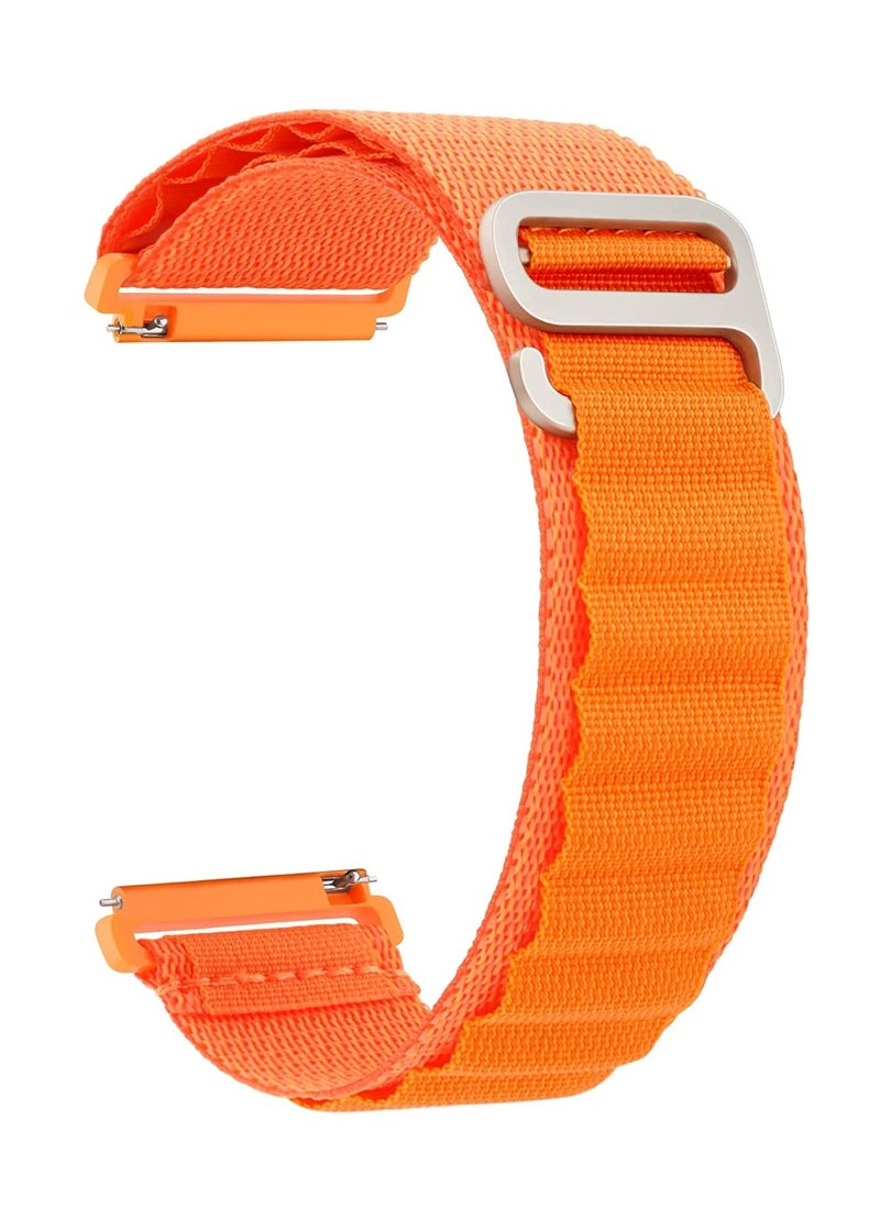 Generic - Alpine Loop 22mm Compatible With Xiaomi Amazfit GTR 4/ GT R2 / GTR2E, Durable Sport Nylon Strap With Titanium G Hook  ORANGE - Image 1