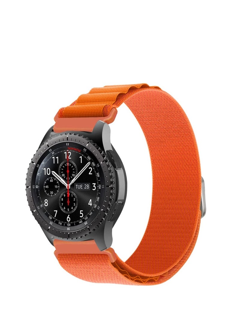 Generic - Alpine Loop 22mm Compatible With Xiaomi Amazfit GTR 4/ GT R2 / GTR2E, Durable Sport Nylon Strap With Titanium G Hook  ORANGE - Image 1